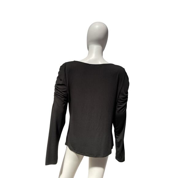 Veronica Beard 'Priyanka' Black Sweetheart Neck Knit Top Size XL - Picture 3 of 5